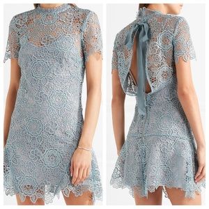 Self-Portrait Blue Lace Midi Dress